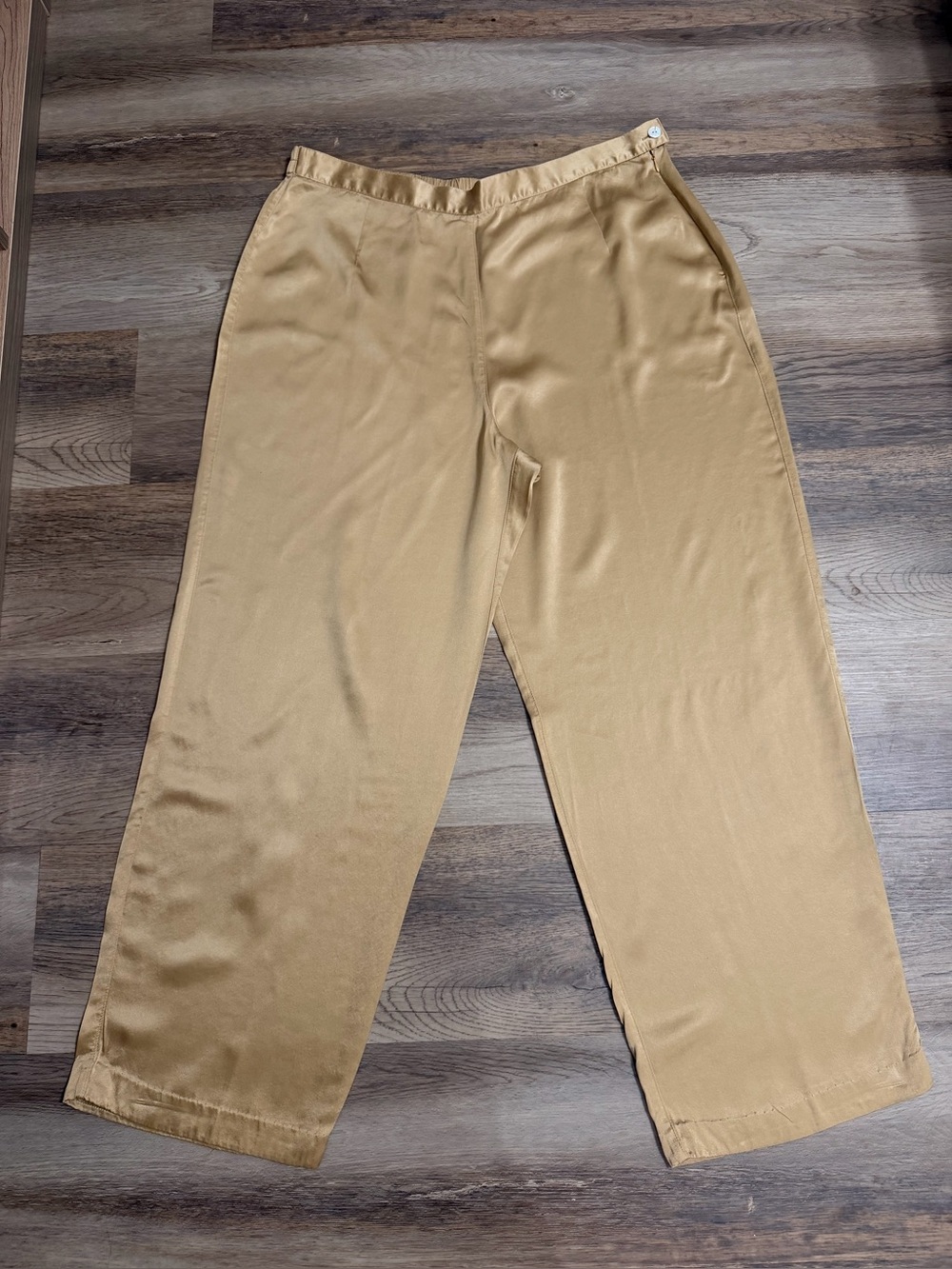 Chico's Tan Wide-Leg Pull-On Chinos